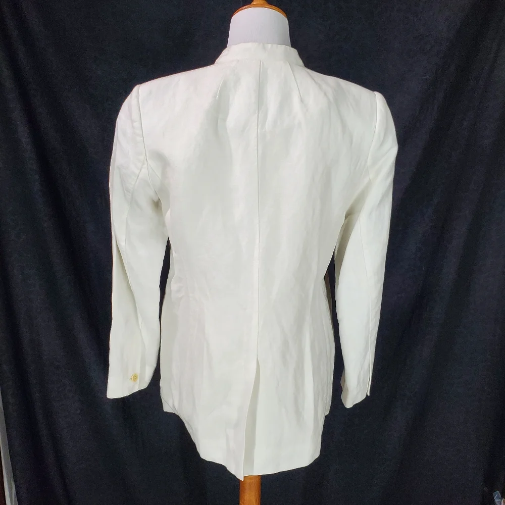 NEW ALEX MILL women's janine twill blazer in ecru linen Size XS